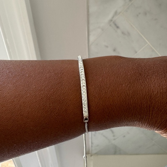 SWAROVSKI CRYSTAL BAR RHODIUM PLATED BRACELET - Picture 5 of 6